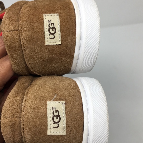 Ugg Karine suede tan leather lace up sneakers - Picture 5 of 8